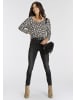 Laura Scott Print-Shirt in camel-schwar