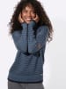 WITT WEIDEN Rollkragen-Pullover in rauchblau-schwarz-gemustert