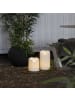 STAR Trading LED Outdoor Stumpenkerze , Flamme Grand', Batterie und Timer, naturwei