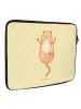 Mr. & Mrs. Panda Notebook Tasche Katze Umarmen ohne Spruch in Gelb Pastell