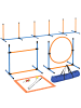 Pawhut Hunde Agility Set Blau+Orange Kunststoff
