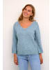 Kaffe Strickpullover KAalioma Loose fit in Faded Denim Melange