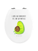 Mr. & Mrs. Panda Klo-Deckel Avocado Pfeifen mit Spruch in Weiß