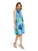 Betty Barclay Plisseekleid ohne Arm in Blau/Grün