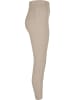 Urban Classics Urban Classics Damen Ladies Rib Knit Leggings in lighttaupe
