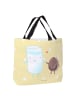 Mr. & Mrs. Panda Strandtasche Milch Keks ohne Spruch in Gelb Pastell
