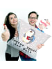Mr. & Mrs. Panda Sitzkissen Pinguin Bester Enkel der Welt mit Sp... in Grau Pastell