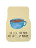 Mr. & Mrs. Panda Auto Teppich Kaffee Tasse mit Spruch in Gelb Pastell