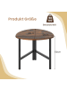 COSTWAY Beistelltisch Dreieckig 60 x 59 x 50 cm in Braun