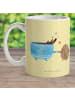 Mr. & Mrs. Panda Tasse Kaffee Bohne ohne Spruch in Gelb Pastell