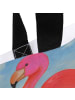 Mr. & Mrs. Panda Shopper Flamingo Classic Design mit Spruch in Weiß