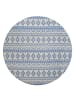 Kayoom Kurzflor Teppich Sunny 210 in hellblau - rund