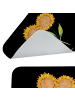 Mr. & Mrs. Panda Badezimmerteppich Blume Sonnenblume ohne Spruch in Schwarz