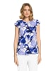 Betty Barclay Rundhals-Shirt mit Raffung in Weiß/Blau