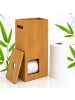 relaxdays Toilettenpapier Aufbewahrung in Natur - (B)25 x (H)50 x (T)14 cm