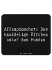 Mr. & Mrs. Panda Mouse Pad Spruch Affenpinscher Äffchen mit Spruch in Schwarz