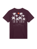F4NT4STIC T-Shirt Escape Discover the World Palm Trees in maroon