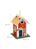 relaxdays Deko Vogelhaus in Bunt - (B)18,5 x (H)25 x (T)18,5 cm