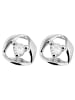 Adeliás Damen Ohrringe – Ohrstecker aus 925 Silber mit Zirkonia in silber