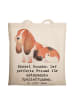Mr. & Mrs. Panda Tragetasche Basset Hound Freund mit Spruch in Creme