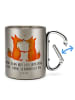 Mr. & Mrs. Panda Kaffeetasse Füchse Liebe mit Spruch in Silber