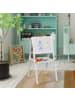 relaxdays Kinderstandtafel in Weiß - (B)39 x (H)65 - 77 x (T)44,5 cm
