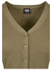 Urban Classics Urban Classics Damen Ladies Short Rib Knit Cardigan in khaki