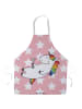 Mr. & Mrs. Panda Schürze Einhorn Blümchentail ohne Spruch in Rot Pastell