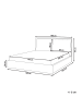 Beliani Wasserbett BAJONNA in Weiß/Schwarz - (W) 180 x (H) 94 x (L) 235 cm