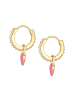 Elli Ohrringe 925 Sterling Silber Herz in Pink