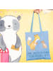 Mr. & Mrs. Panda Tragetasche Dank an Hundesitter mit Spruch in Sky Blue
