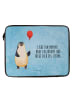 Mr. & Mrs. Panda Notebook Tasche Pinguin Luftballon mit Spruch in Eisblau