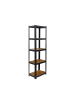 relaxdays Schwerlastregal in Schwarz/Braun - (B)50 x (H)180 x (T)30 cm