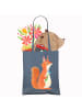 Mr. & Mrs. Panda Canvas Bag Eichhörnchen Blume ohne Spruch in Indigo Blue