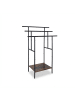 relaxdays Handtuchständer in Braun/ Schwarz - (B)68 x (H)100 x (T)30 cm