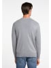 DreiMaster Herren Strickjacke in Hellgrau Melange