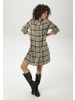 Aniston CASUAL Hemdblusenkleid in helloliv-weiß-oliv-dunkeloliv