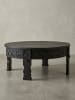 KADIMA DESIGN Design Couchtisch 80x36x80 cm Massivholz Sofatisch Rund