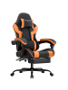 ABRIHOME Gaming Stuhl in Orange Grau 200 kg mit Lendenstütze Verstellbar