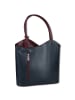 Toscanto Toscanto Schultertasche, Rucksack Leder blau, braun ca. 28cm