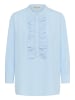 CULTURE Kurzarm-Bluse CUkosy Relaxed fit in Cashmere Blue/Whitecap Stripe