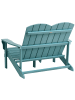 Beliani Gartenbank ADIRONDACK in Blau - (W) 125 x (H) 91 x (L) 73 cm