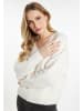DreiMaster Damen Strickpullover in Wollweiss