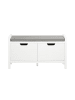 SoBuy Schuhbank in Mattweiß - (W) 30 x (H) 50 x (L) 91 cm