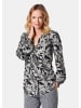 GOLDNER Tunikabluse Tunika-Druckbluse in schwarz / weiß / gemustert