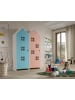 58 aufm Kessel REGALSCHRANK Set Kania 115x37x171 MDF Weiß /Bunt