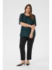 KAFFE curve Kurzarm-Bluse KClaila Regular fit in Dark Green Sequin