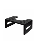 relaxdays Toilettenhocker in Schwarz - (B)43,5 x (H)18,5 x (T)28 cm