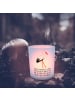 Mr. & Mrs. Panda Glas Kerzenhalter Storch mit Spruch in Transparent