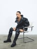 Bianco Overknee Stiefel in BlackCroco